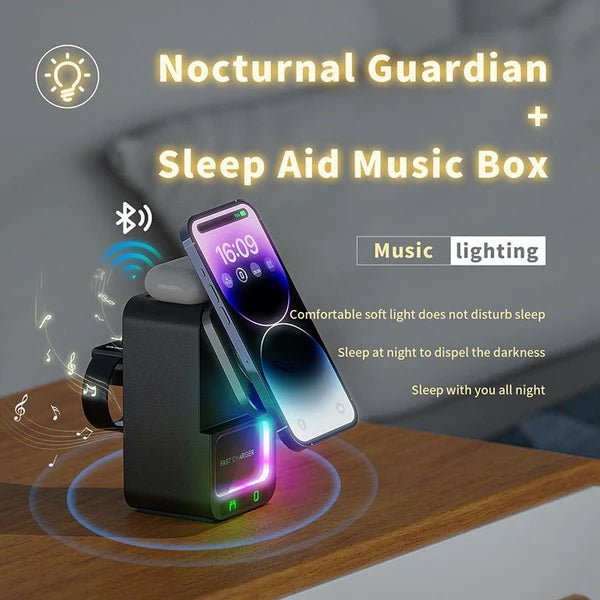 Bluetooth Speaker 5 - in - 1 Wireless Charger - XONIVE