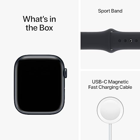 Apple Watch Series 8 [GPS, 45mm] - Midnight Aluminum Case with Midnight Sport Band Apple