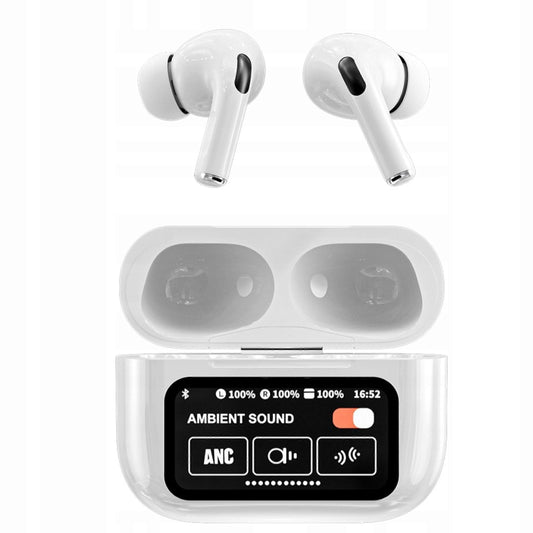 Best wireless earbuds in UAE with smart touchscreen case and sleek design