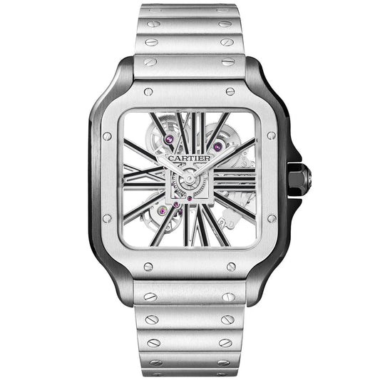 Cartier Santos Skeleton Watch 1:1 Replica (With Premium Box) - xonive UAE