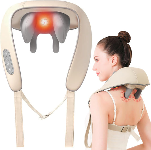Heated Neck & Shoulder Massager – Deep Tissue Pain Relief & Stress Therapy - xonive UAE